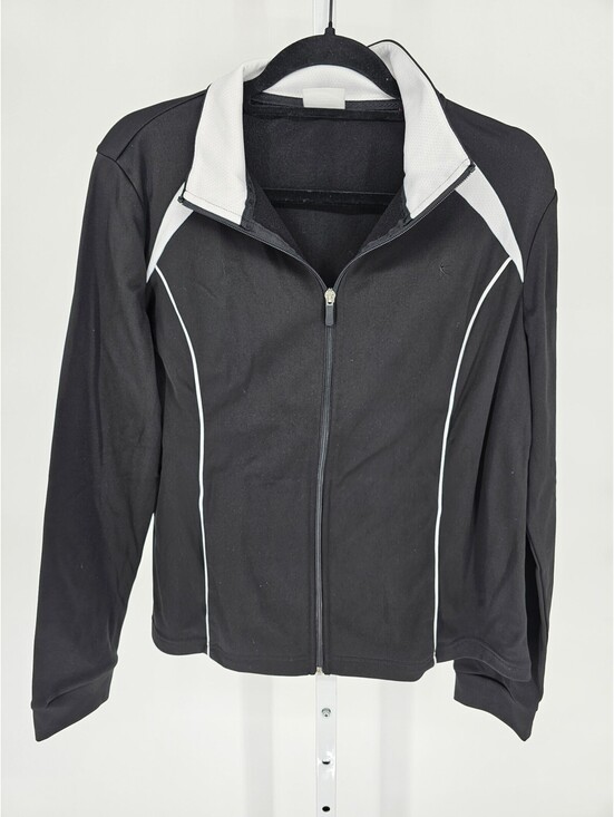 Danskin Now Jackets & Blazers - Danskin Now Womens Sz L Full Zip Athletic Jacket Black w/ White Trim